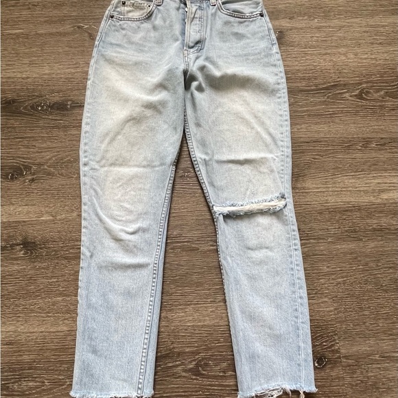 Reformation Light Blue Straight Leg Jeans - Picture 1 of 6